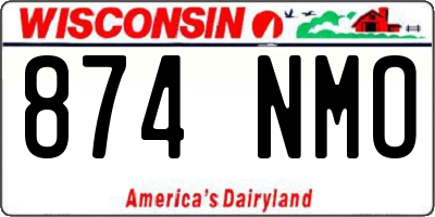 WI license plate 874NMO