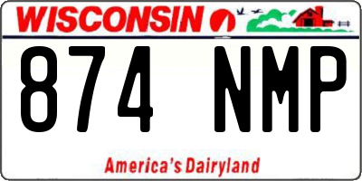 WI license plate 874NMP