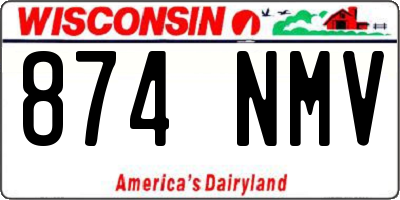 WI license plate 874NMV