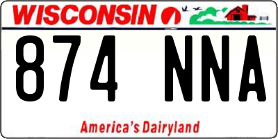 WI license plate 874NNA