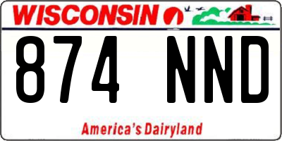 WI license plate 874NND