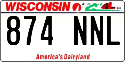 WI license plate 874NNL