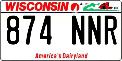 WI license plate 874NNR