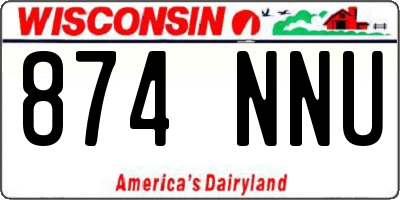 WI license plate 874NNU