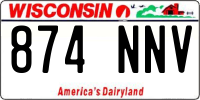 WI license plate 874NNV