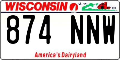 WI license plate 874NNW