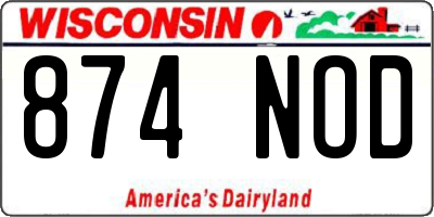 WI license plate 874NOD