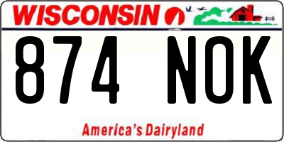 WI license plate 874NOK