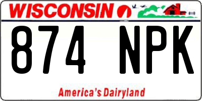 WI license plate 874NPK