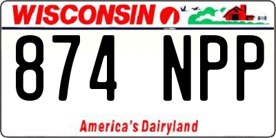 WI license plate 874NPP