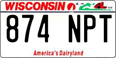 WI license plate 874NPT