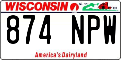 WI license plate 874NPW
