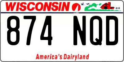 WI license plate 874NQD