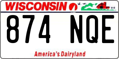 WI license plate 874NQE