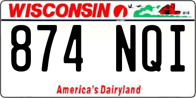 WI license plate 874NQI