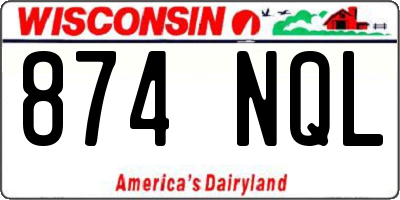 WI license plate 874NQL
