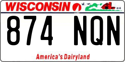 WI license plate 874NQN