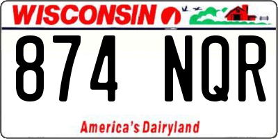 WI license plate 874NQR