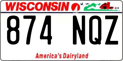 WI license plate 874NQZ