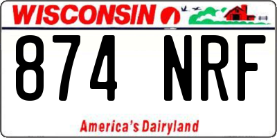 WI license plate 874NRF