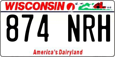 WI license plate 874NRH