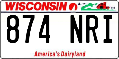 WI license plate 874NRI