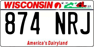 WI license plate 874NRJ