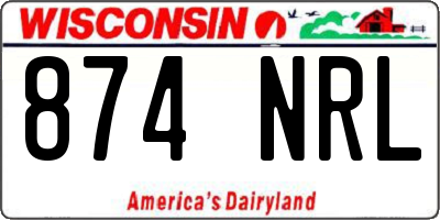 WI license plate 874NRL