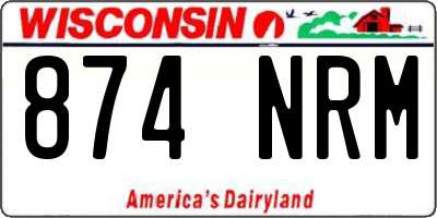 WI license plate 874NRM