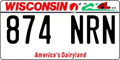 WI license plate 874NRN
