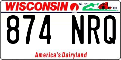 WI license plate 874NRQ