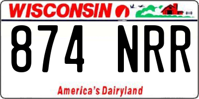 WI license plate 874NRR