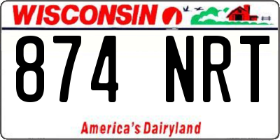 WI license plate 874NRT