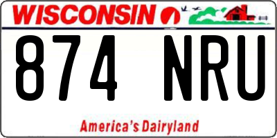 WI license plate 874NRU