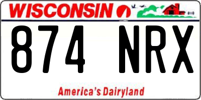 WI license plate 874NRX