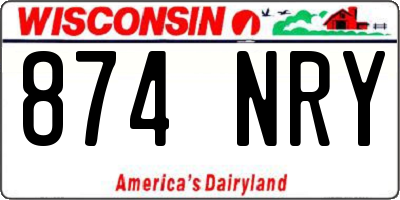 WI license plate 874NRY