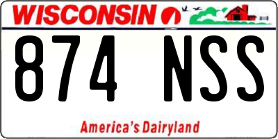 WI license plate 874NSS