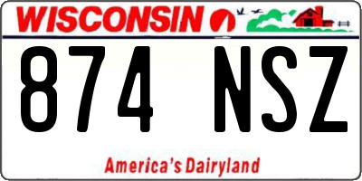 WI license plate 874NSZ