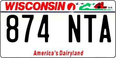 WI license plate 874NTA