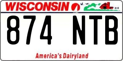 WI license plate 874NTB