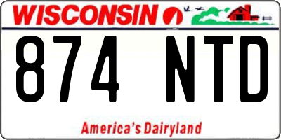 WI license plate 874NTD