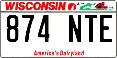 WI license plate 874NTE