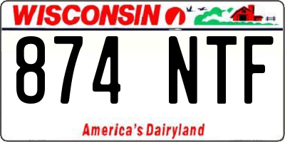 WI license plate 874NTF