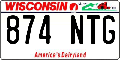 WI license plate 874NTG