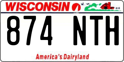 WI license plate 874NTH