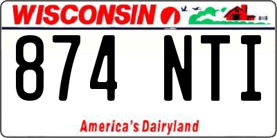 WI license plate 874NTI