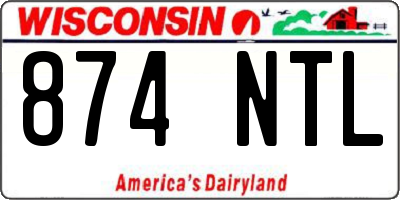 WI license plate 874NTL