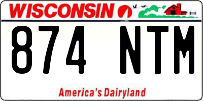 WI license plate 874NTM