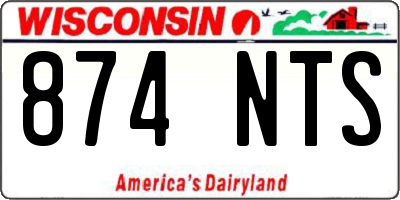WI license plate 874NTS