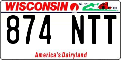 WI license plate 874NTT